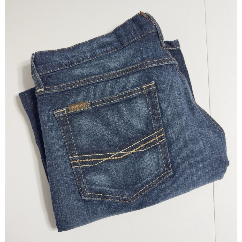 Ariat M5 Straight Fit Straight Leg Jeans Men's 34x31 Dark Wash Western Cowboy